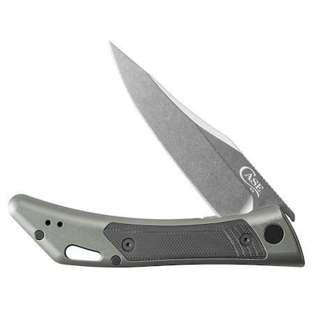 Case Cutlery 2023 Case Shark Tooth Flipper Dark Gray Aluminum/Black G ...